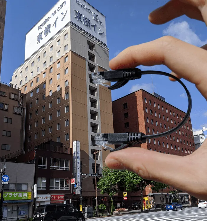 LANケーブル実際に挿してみた